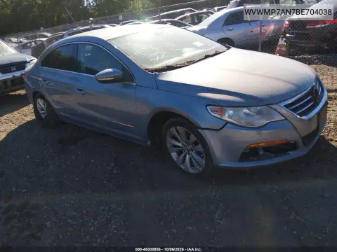 2011 Volkswagen Cc Sport VIN WVWMP7AN7BE704038 фото 1