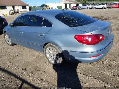 2011 Volkswagen Cc Sport VIN WVWMP7AN7BE704038 фото 3