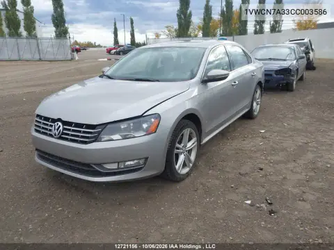 2012 Volkswagen Passat 2.0 Tdi Highline VIN 1VWCN7A33CC003586 фото 2
