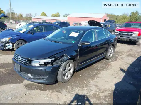 2012 Volkswagen Passat 2.5L Se VIN 1VWBP7A37CC040937 фото 3