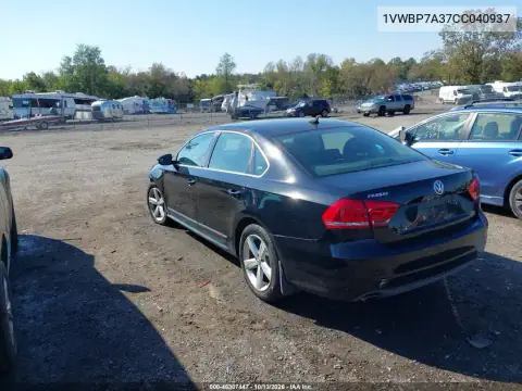 2012 Volkswagen Passat 2.5L Se VIN 1VWBP7A37CC040937 фото 4