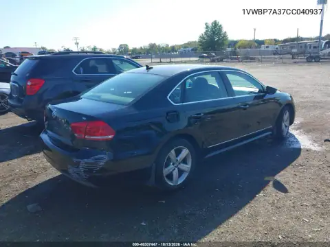 2012 Volkswagen Passat 2.5L Se VIN 1VWBP7A37CC040937 фото 5