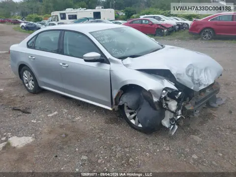 1VWAH7A33DC004138 — 2013 Volkswagen Passat, Передняя часть, фото до ремонта