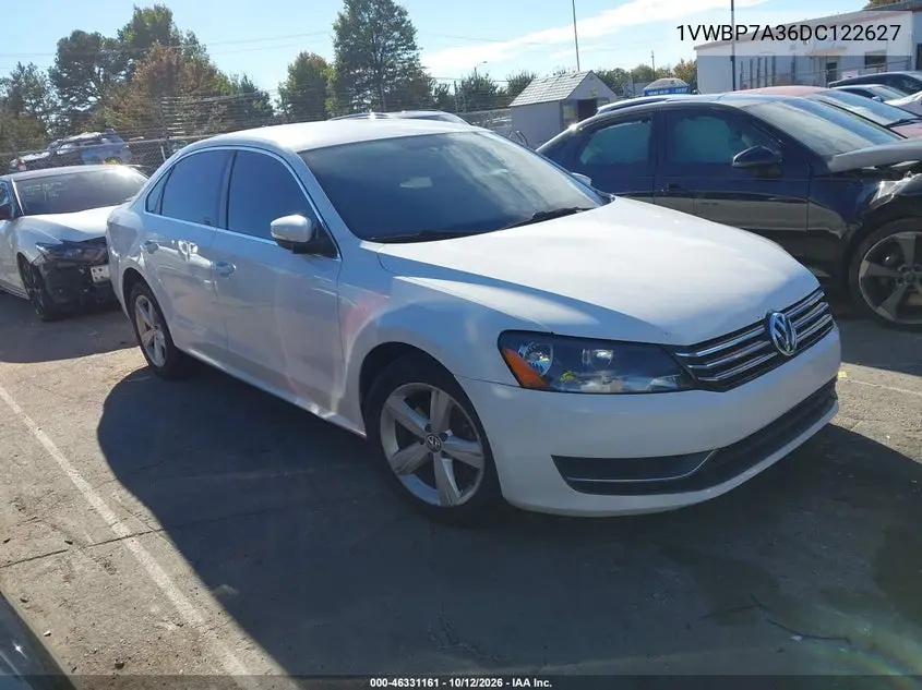 2013 Volkswagen Passat 2.5L Se VIN 1VWBP7A36DC122627 фото 2
