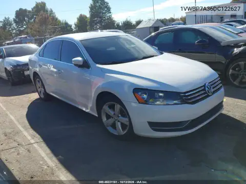 1VWBP7A36DC122627 — 2013 Volkswagen Passat, Внутренний пожар, фото до ремонта