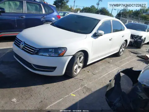 2013 Volkswagen Passat 2.5L Se VIN 1VWBP7A36DC122627 фото 3