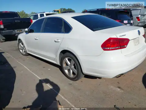2013 Volkswagen Passat 2.5L Se VIN 1VWBP7A36DC122627 фото 4