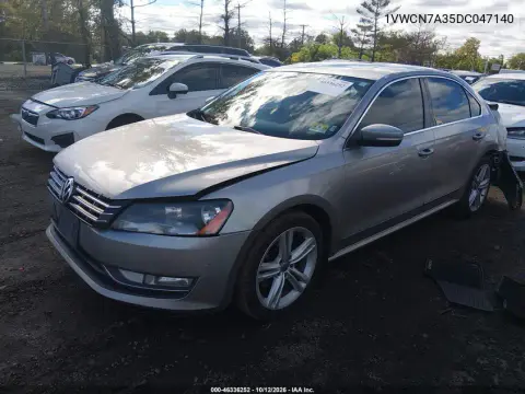 2013 Volkswagen Passat 2.0L Tdi Sel Premium VIN 1VWCN7A35DC047140 фото 3