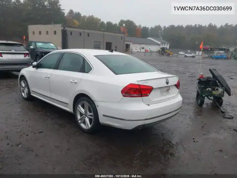 2013 Volkswagen Passat 2.0L Tdi Sel Premium VIN 1VWCN7A36DC030699 фото 3