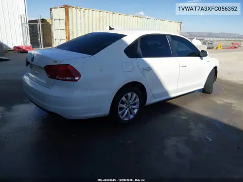2015 Volkswagen Passat 1.8T Wolfsburg Edition VIN 1VWAT7A3XFC056352 фото 4
