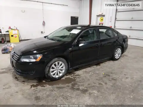 1VWAT7A34FC043645 — 2015 Volkswagen Passat, фото 3 с аукциона IAAI, Град