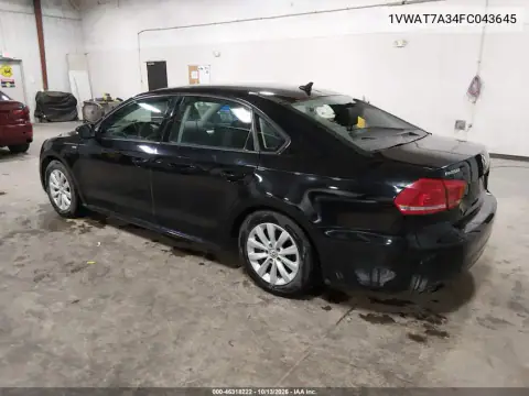 1VWAT7A34FC043645 — 2015 Volkswagen Passat, фото 4 с аукциона IAAI, Град