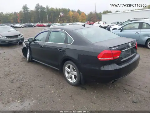 1VWAT7A33FC116360 — 2015 Volkswagen Passat, фото 4 с аукциона IAAI, Передний левый
