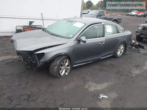 2016 Volkswagen Passat 1.8T S VIN 1VWAT7A35GC057782 фото 2