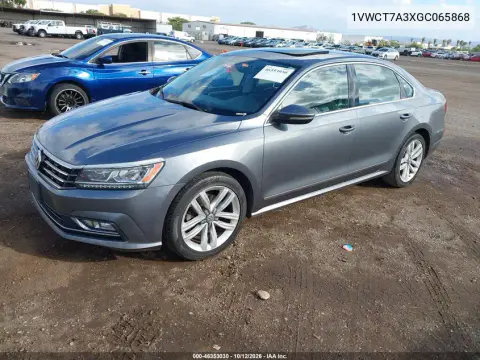 1VWCT7A3XGC065868 — 2016 Volkswagen Passat, Естественный износ, фото до ремонта