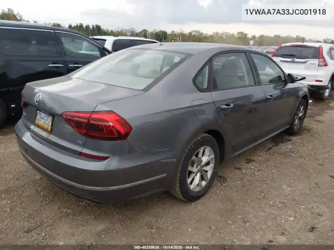 1VWAA7A33JC001918 — 2018 Volkswagen Passat, фото 4 с аукциона IAAI, Передняя часть