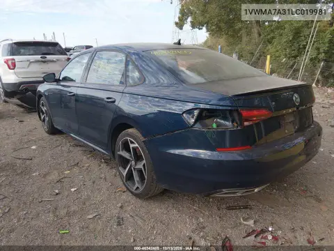 2020 Volkswagen Passat 2.0T R-Line VIN 1VWMA7A31LC019981 фото 4