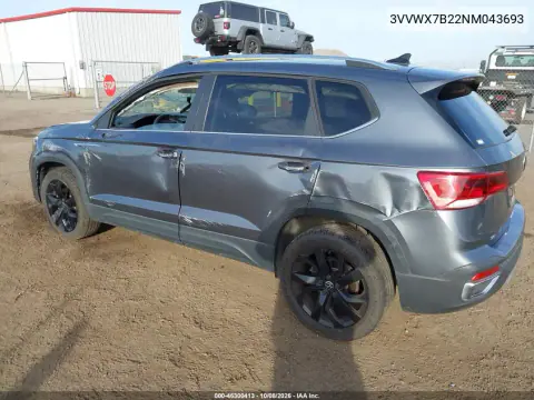 2022 Volkswagen Taos 1.5T Se VIN 3VVWX7B22NM043693 фото 3