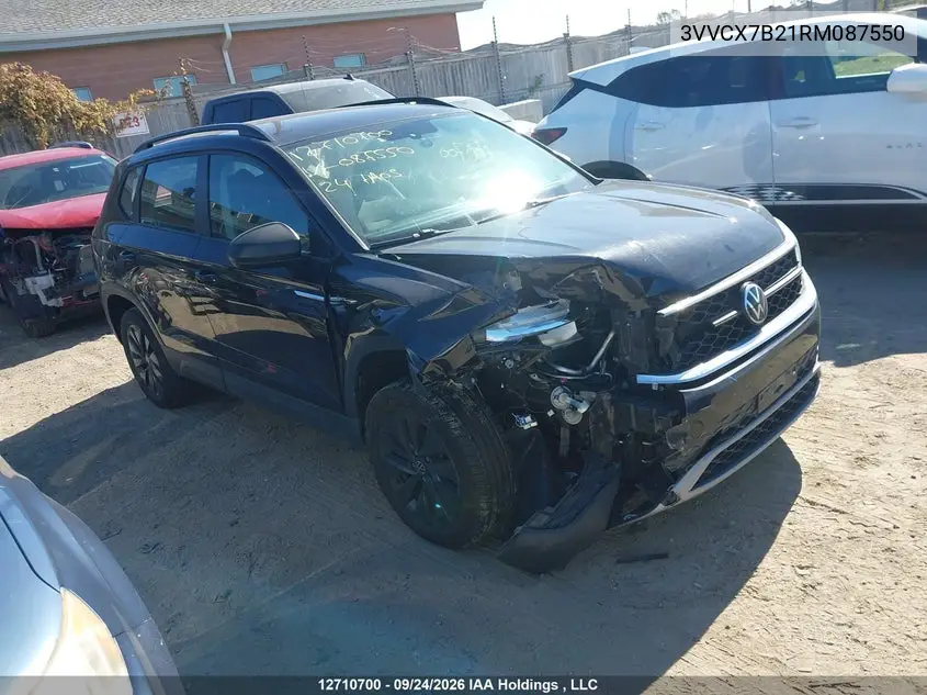 2024 Volkswagen Taos VIN 3VVCX7B21RM087550 фото 2