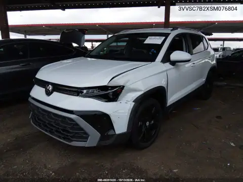 3VVSC7B2XSM076804 — 2025 Volkswagen TAOS, фото 3 с аукциона IAAI, Передняя часть
