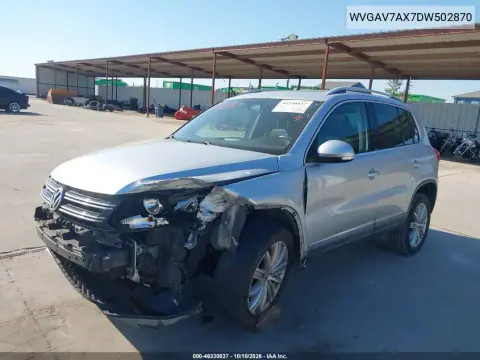 2013 Volkswagen Tiguan Se VIN WVGAV7AX7DW502870 фото 3