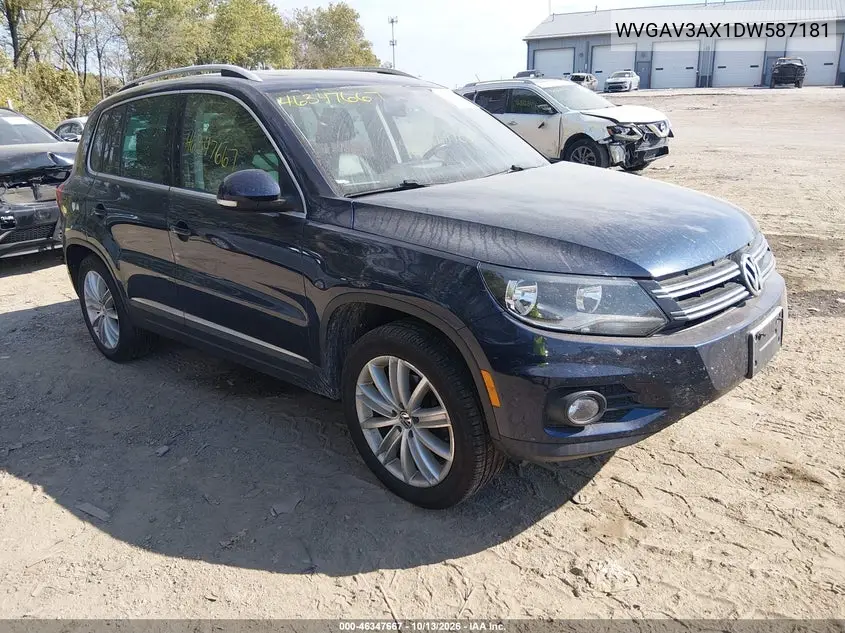 WVGAV3AX1DW587181 — 2013 Volkswagen Tiguan, фото 2 с аукциона IAAI, Задняя часть