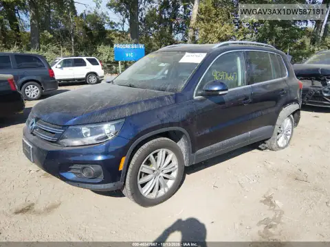 WVGAV3AX1DW587181 — 2013 Volkswagen Tiguan, фото 3 с аукциона IAAI, Задняя часть