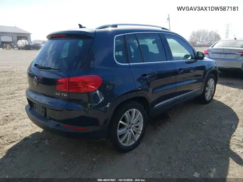 WVGAV3AX1DW587181 — 2013 Volkswagen Tiguan, фото 5 с аукциона IAAI, Задняя часть