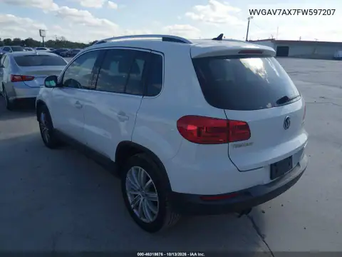 WVGAV7AX7FW597207 — 2015 Volkswagen Tiguan, фото 3 с аукциона IAAI, Передний левый