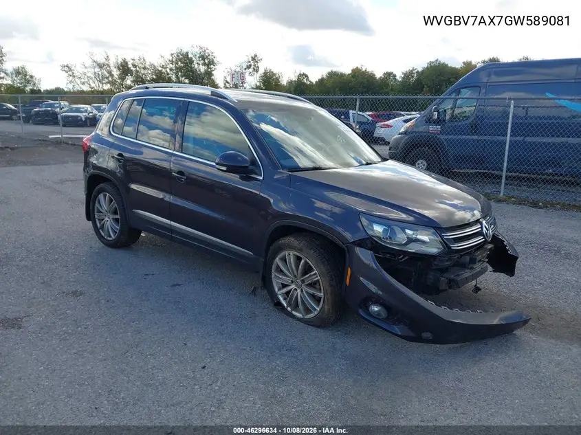2016 Volkswagen Tiguan Se VIN WVGBV7AX7GW589081 фото 2