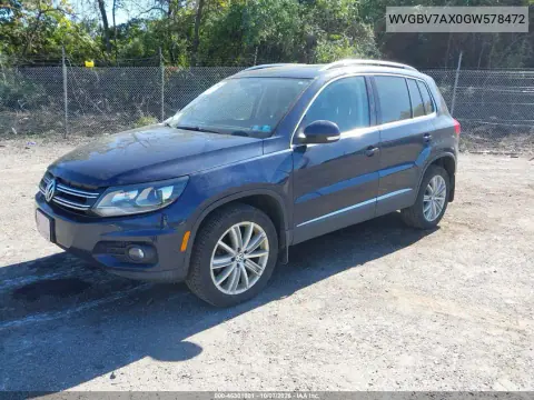 2016 Volkswagen Tiguan Se VIN WVGBV7AX0GW578472 фото 3