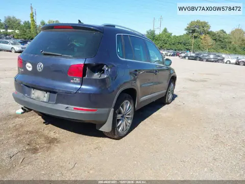 2016 Volkswagen Tiguan Se VIN WVGBV7AX0GW578472 фото 5