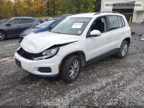 WVGBV7AX1HK046866 — 2017 Volkswagen Tiguan, фото 2 с аукциона IAAI, Передняя часть