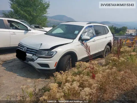 2019 Volkswagen Tiguan S VIN 3VV0B7AX4KM015343 фото 2