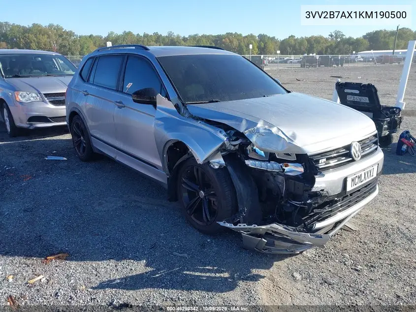 2019 Volkswagen Tiguan 2.0T Se/2.0T Sel/2.0T Sel R-Line/2.0T Sel R-Line Black VIN 3VV2B7AX1KM190500 фото 2