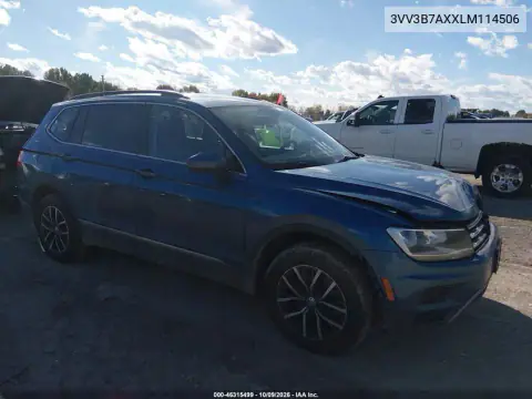 3VV3B7AXXLM114506 — 2020 Volkswagen Tiguan, Передняя часть, фото до ремонта
