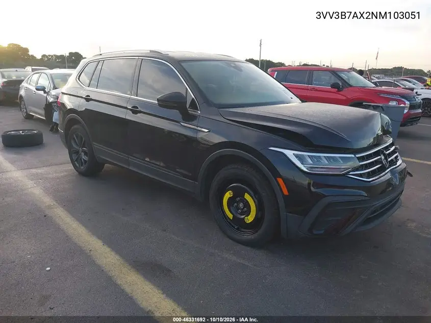 2022 Volkswagen Tiguan 2.0T Se VIN 3VV3B7AX2NM103051 фото 2