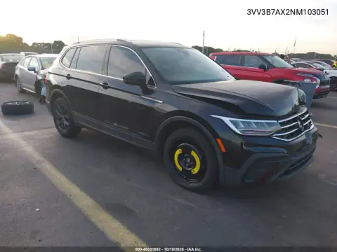 2022 Volkswagen Tiguan 2.0T Se VIN 3VV3B7AX2NM103051 фото 2