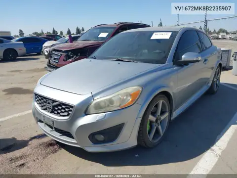 2011 Volvo C30 T5 VIN YV1672MK8B2235907 фото 3
