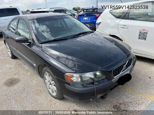 2004 Volvo S60 2.5T VIN YV1RS59V142323538 фото 1