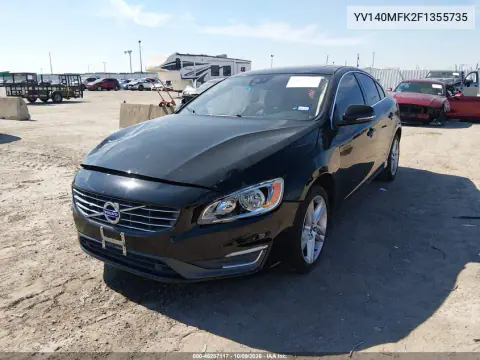 2015 Volvo S60 T5 Premier VIN YV140MFK2F1355735 фото 2