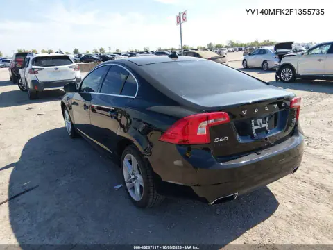 2015 Volvo S60 T5 Premier VIN YV140MFK2F1355735 фото 3
