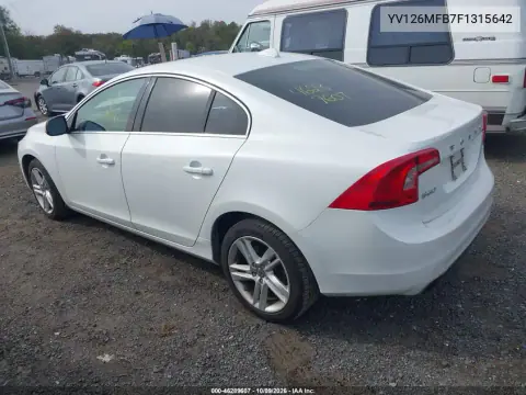 2015 Volvo S60 T5 Premier VIN YV126MFB7F1315642 фото 4