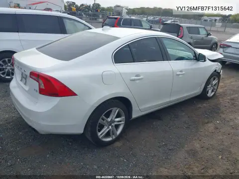 2015 Volvo S60 T5 Premier VIN YV126MFB7F1315642 фото 5