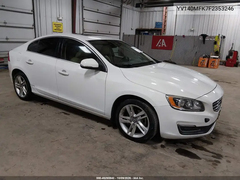 2015 Volvo S60 T5 Premier VIN YV140MFK7F2353246 фото 2