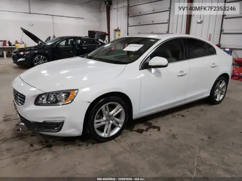 2015 Volvo S60 T5 Premier VIN YV140MFK7F2353246 фото 3