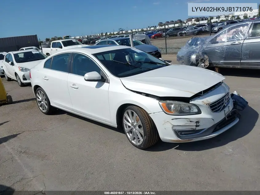 LYV402HK9JB171076 Volvo S60 2018 — повреждение Передняя часть, фото до ремонта