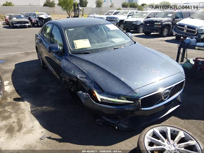 2020 Volvo S60 T5 Momentum VIN 7JR102FK7LG044194 фото 2