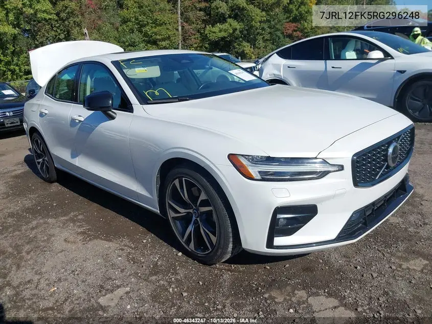 2024 Volvo S60 B5 Core Dark Theme VIN 7JRL12FK5RG296248 фото 1