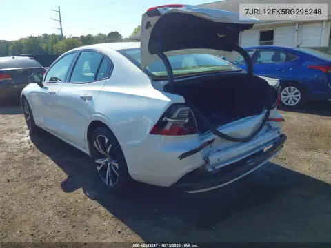 2024 Volvo S60 B5 Core Dark Theme VIN 7JRL12FK5RG296248 фото 3